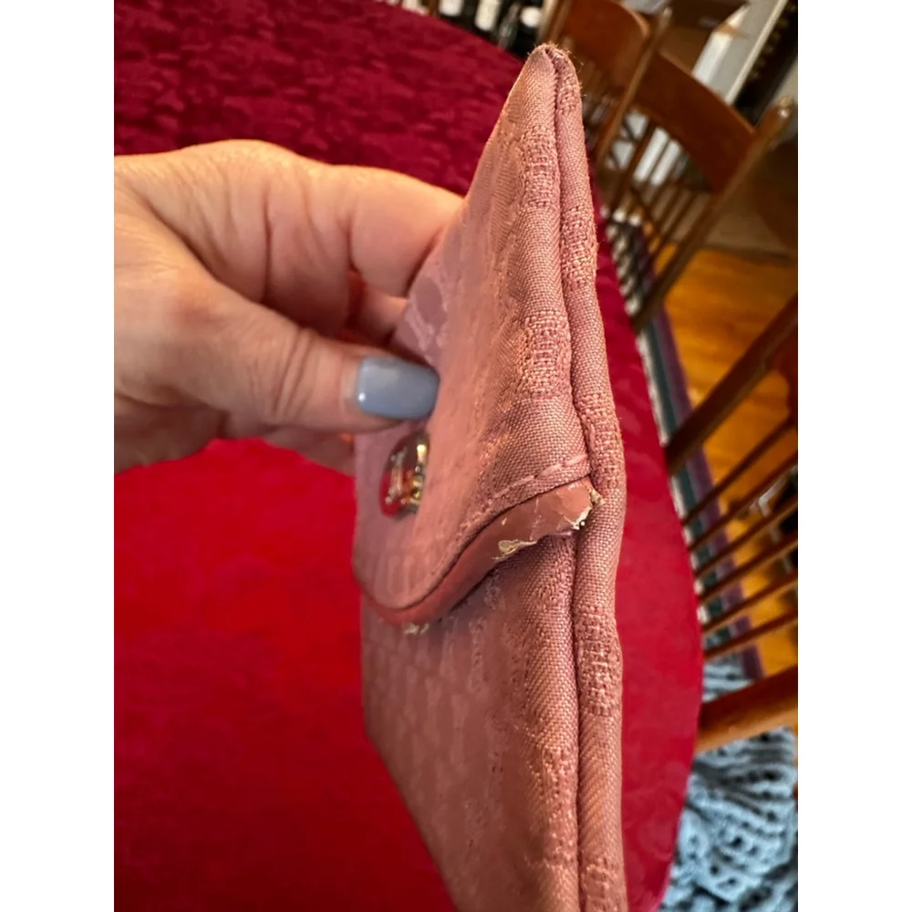 Celine Pink Canvas Monogram & Silver Hardware Tissue Holder